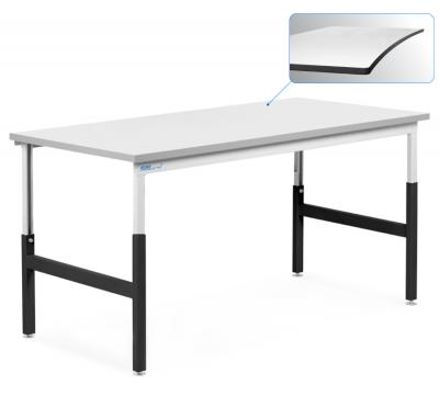 ESD Work Table AES Classic | Ergonomic ESD Table Top 1530 x 800 mm | Melamine 0.3 mm